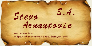 Stevo Arnautović vizit kartica
